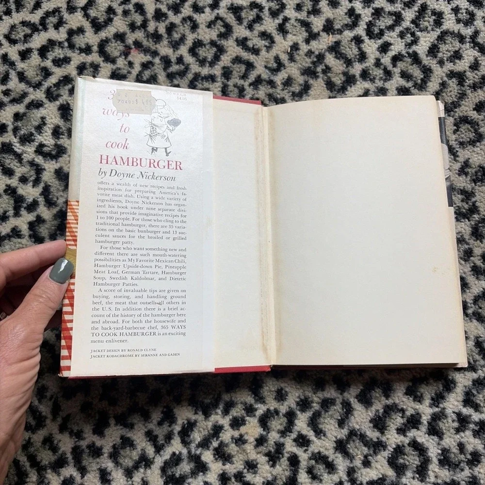 365 Ways to Cook Hamburger (Hardcover book,‎ 1960) Doyne Nickerson Recipes